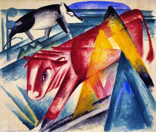 Calf And Pig by Franz Marc
