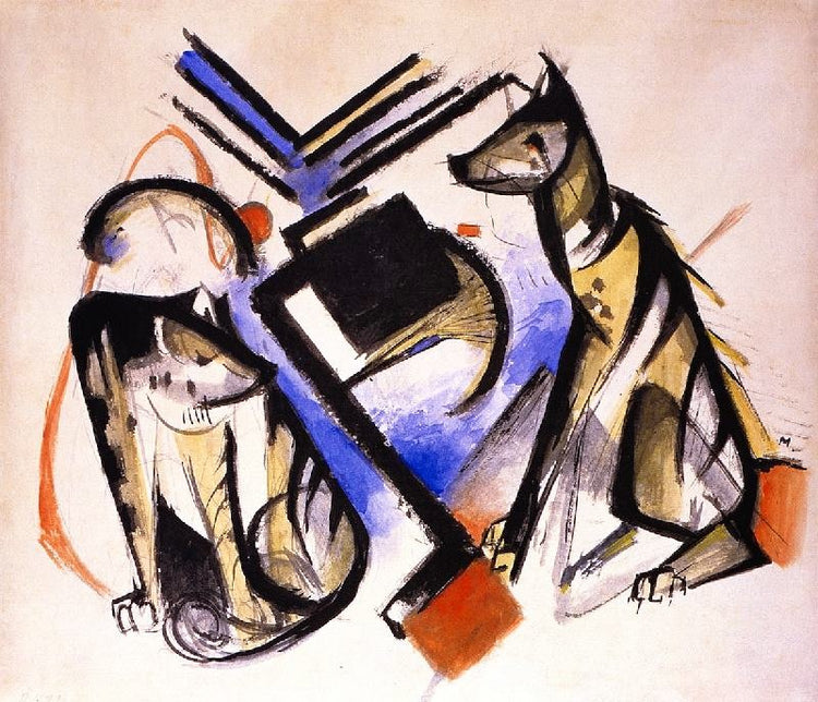 Two Wolves by Franz Marc