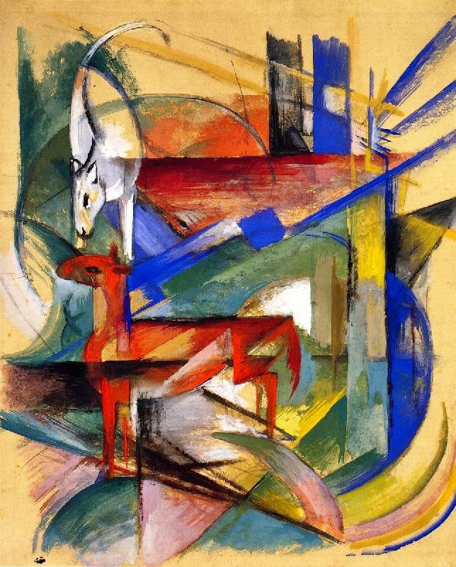 Composition Of Animals Ii by Franz Marc