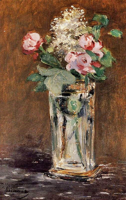Flowers In A Crystal Vase by Édouard Manet