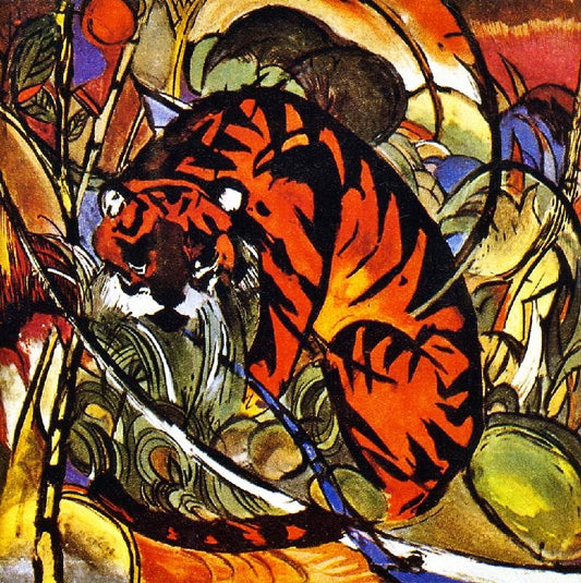 Tiger In Jungle by Franz Marc