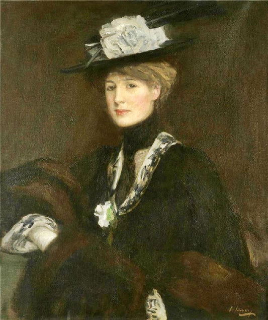 Lady With Sables by Sir John Lavery R.A.