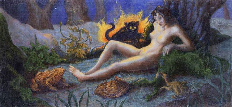 Witch With Cat by Paul Ranson