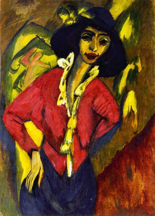 Gerda, Half-Length Portrait by Ernst Ludwig Kirchner