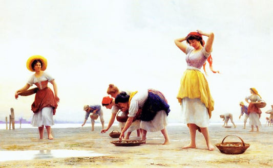 The Mussel Gatherers by Eugene de Blaas