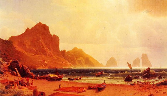 The Marina Piccola, Capri by Albert Bierstadt