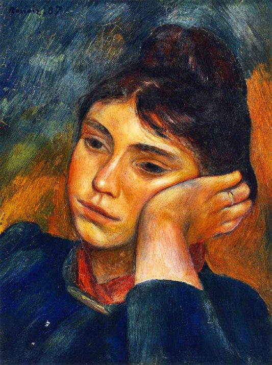 Woman Leaning On Her Elbow by Pierre Auguste Renoir
