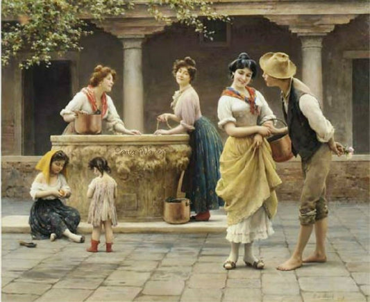 Gossiping At The Well by Eugene de Blaas