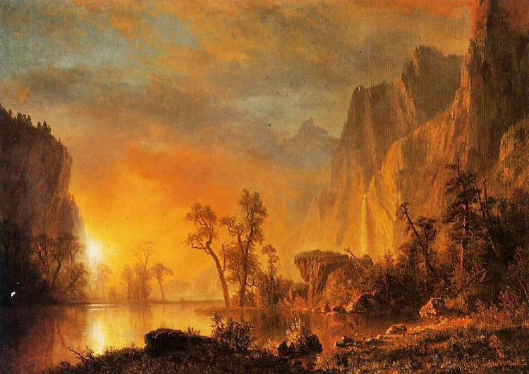 Sunset In The Rockies by Albert Bierstadt