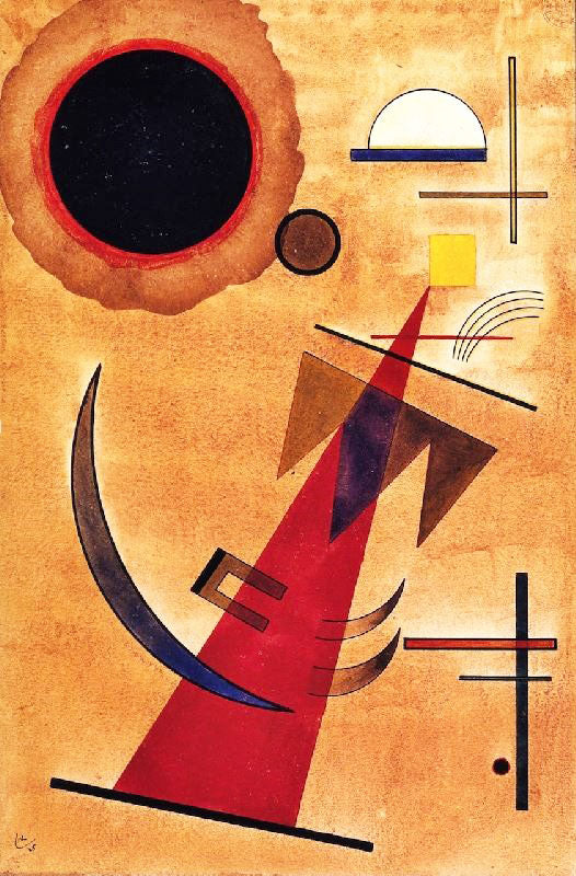 Rot In Spitzform by Wassily Kandinsk