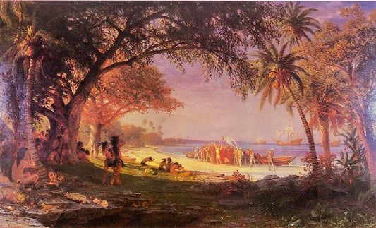The Landing Of Columbus by Albert Bierstadt