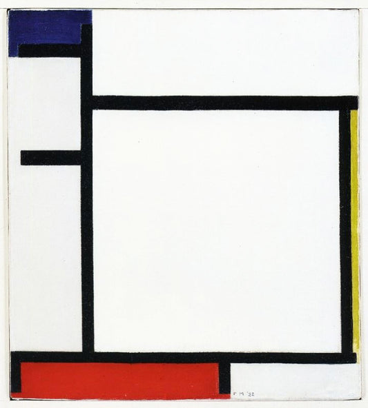 Composition With Blue, Yellow, Red And Grey by Piet Mondrian