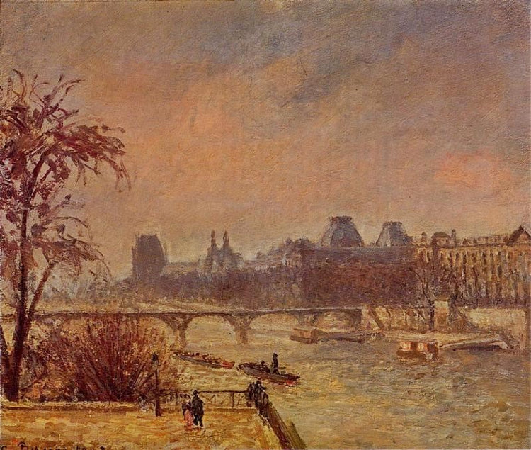 The Seine And The Louvre, Paris by Camille Pissarro