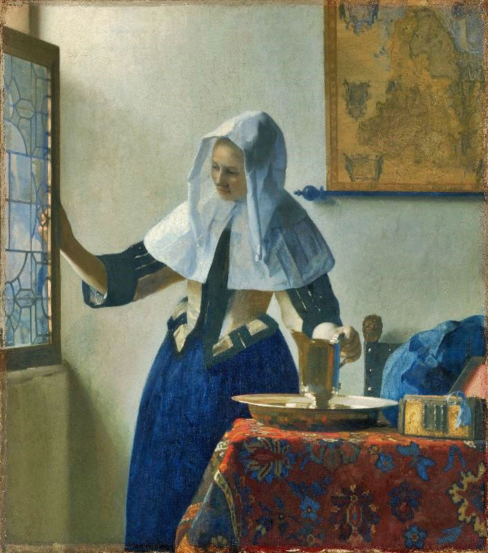 Young Woman With A Water Pitcher by Johannes Vermeer