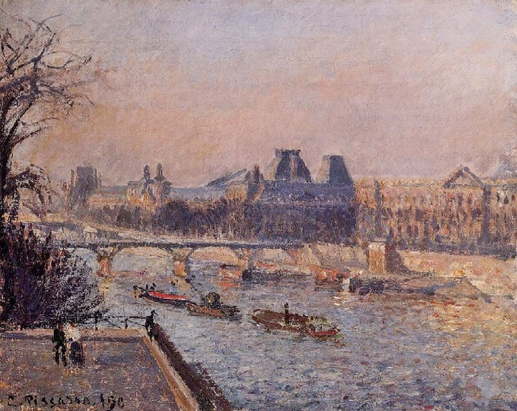 The Louvre, Afternoon by Camille Pissarro