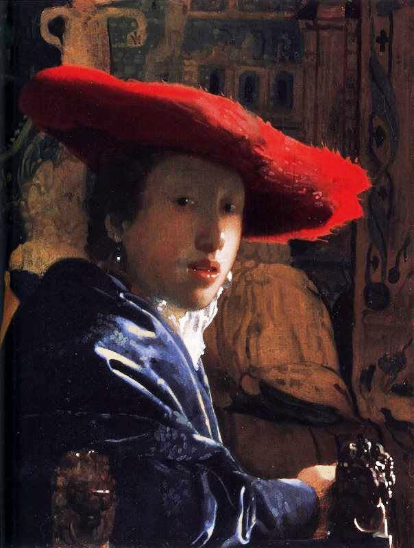Girl With A Red Hat by Johannes Vermeer