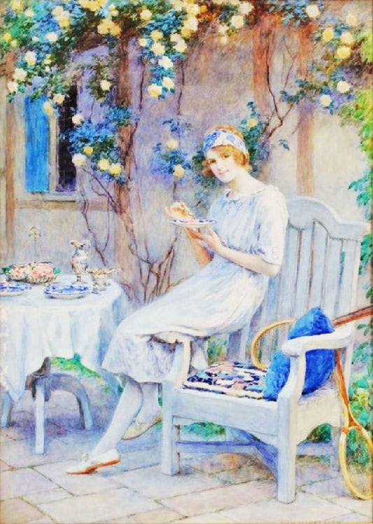 Woman On Terrace by William Henry Margetson