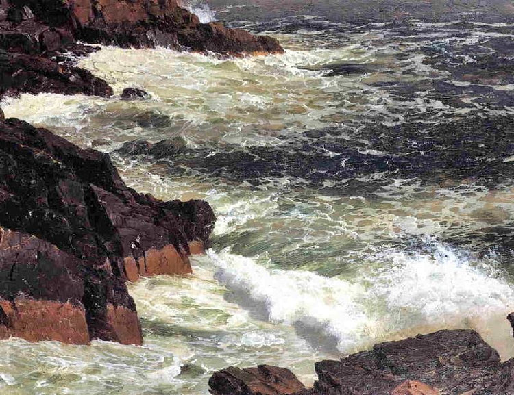 Rough Surf, Mount Desert Island by Frederic Edwin Church