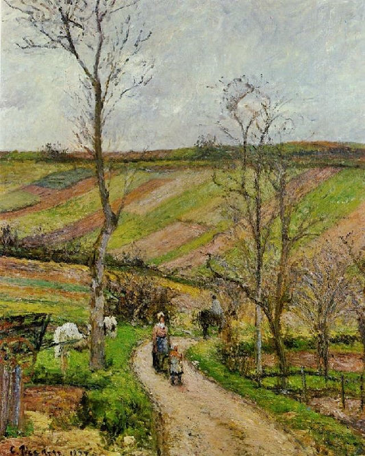 Route Du Fond De L’Hermitage, Pontoise by Camille Pissarro