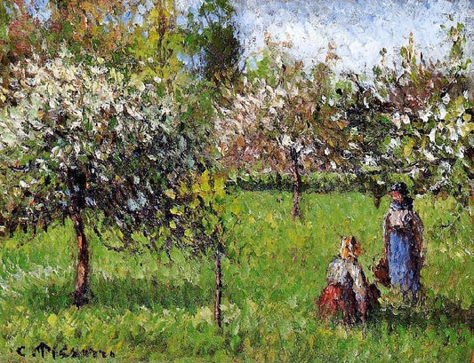 Apple Blossoms, Eragny by Camille Pissarro