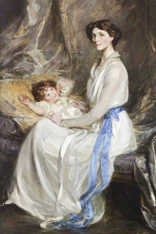 Lady Winifred Paget And Her Infant Son by James Jebusa Shannon