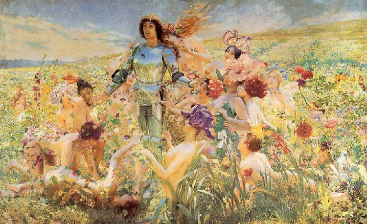 The Knight Of The Flowers by Georges Antoine Rochegrosse