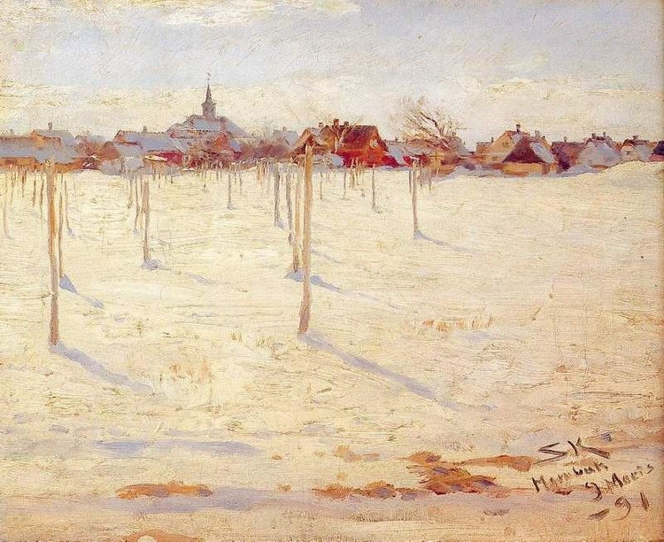 Hornbaek In Winter by Peder Severin Kroyer