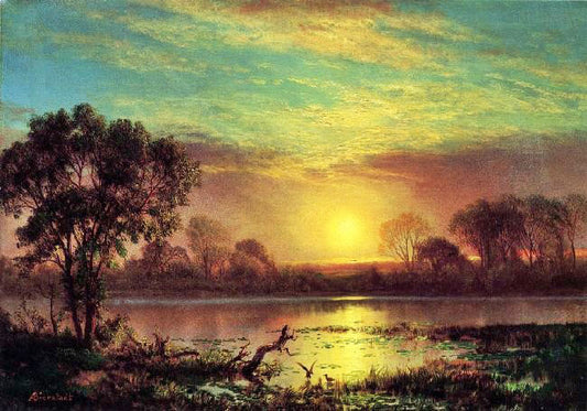 Evening, Owens Lake, California by Albert Bierstadt