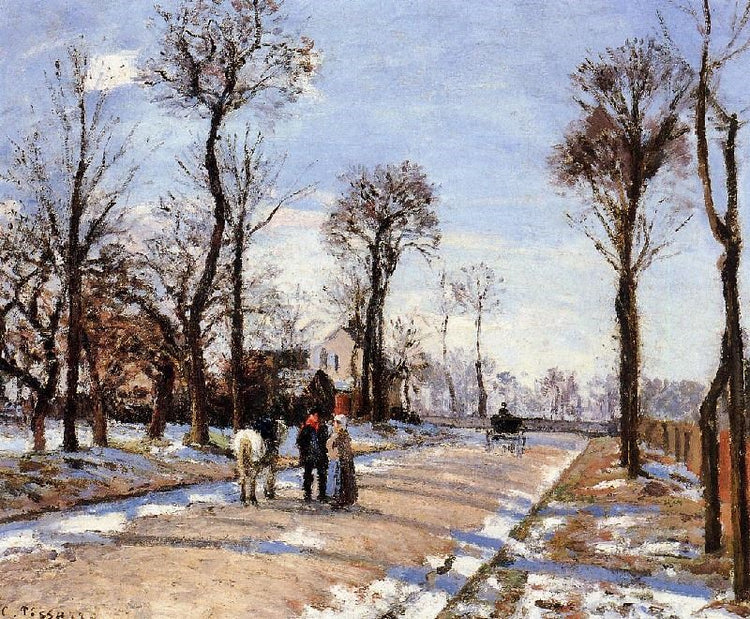 Street: Winter Sunlight And Snow by Camille Pissarro