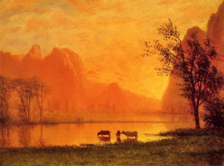 Sundown At Yosemite by Albert Bierstadt