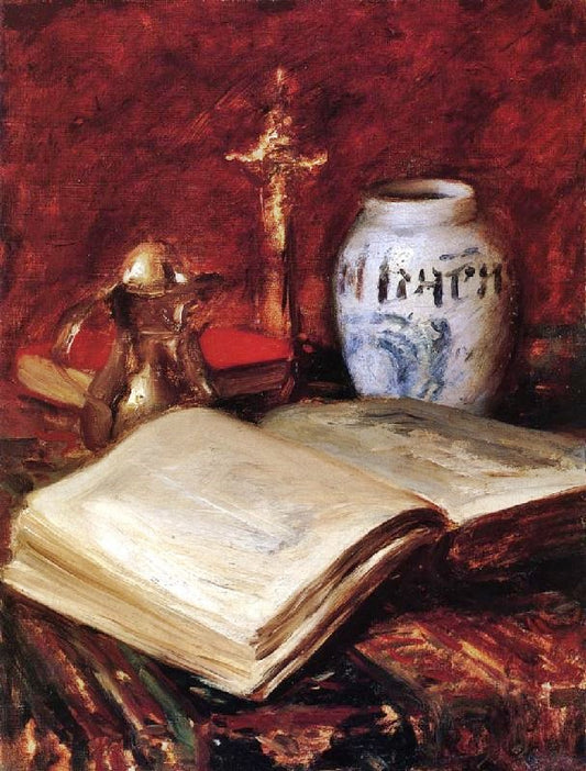 The Old Book by William Merritt Chase