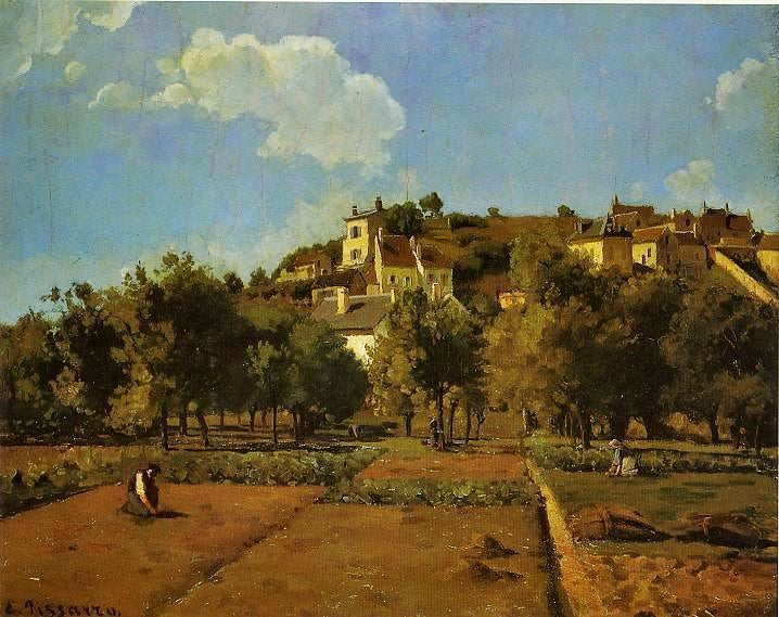 The Gardens Of L’Hermitage, Pontoise by Camille Pissarro