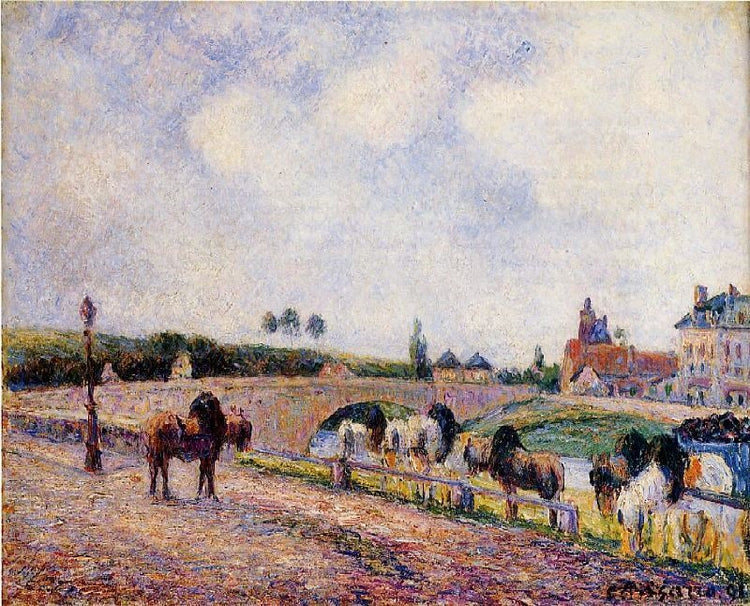 The Pontoise Bridge by Camille Pissarro