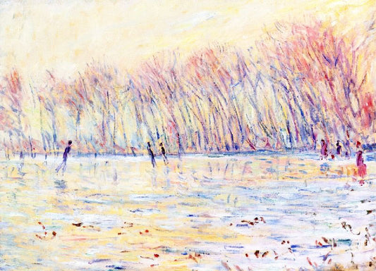 Skaters At Giverny by Claude Oscar Monet