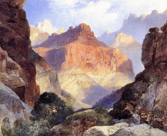 Under The Red Wall, Grand Canyon Of Arizona by Thomas Moran