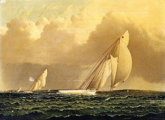 Yacht Race In New York Harbor by James E. Buttersworth