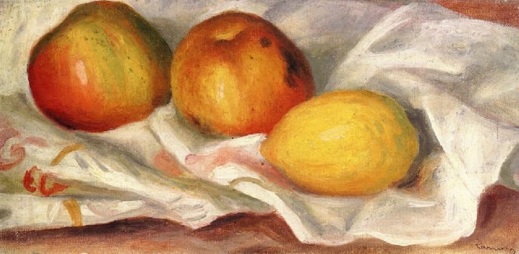 Two Apples And A Lemon by Pierre Auguste Renoir