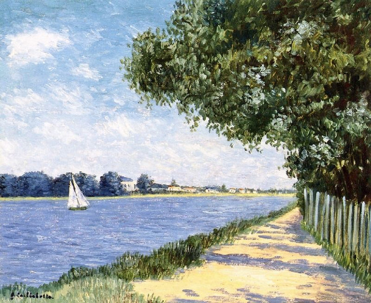 The Banks Of The Seine At Petit Gennevilliers by Gustave Caillebotte
