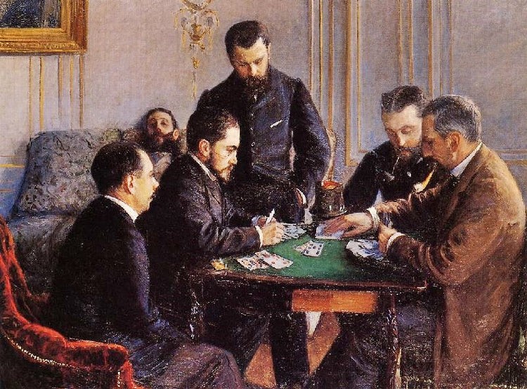 Game Of Bezique by Gustave Caillebotte