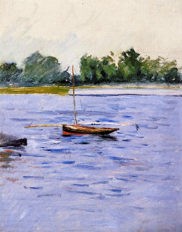 Boat At Anchor On The Seine by Gustave Caillebotte