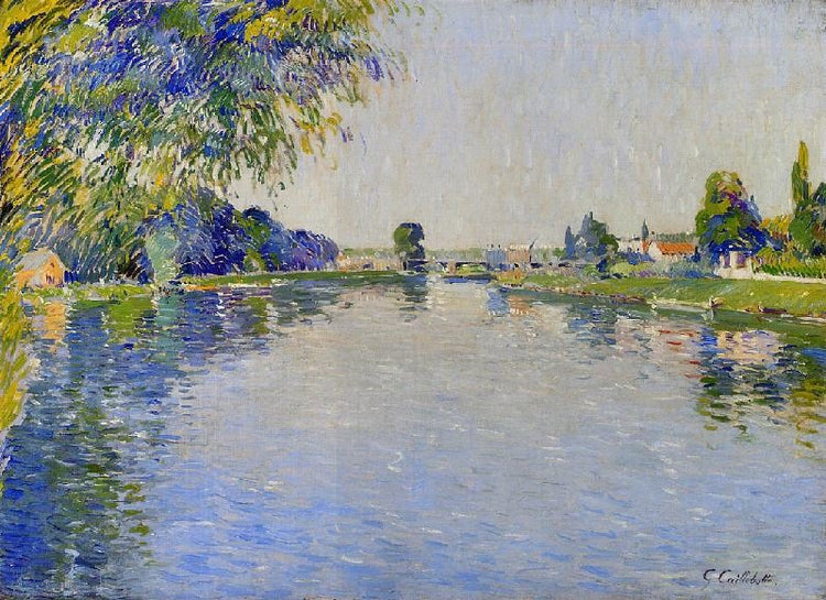 View Of The Seine In The Direction Of The Pont De Bezons by Gustave Caillebotte