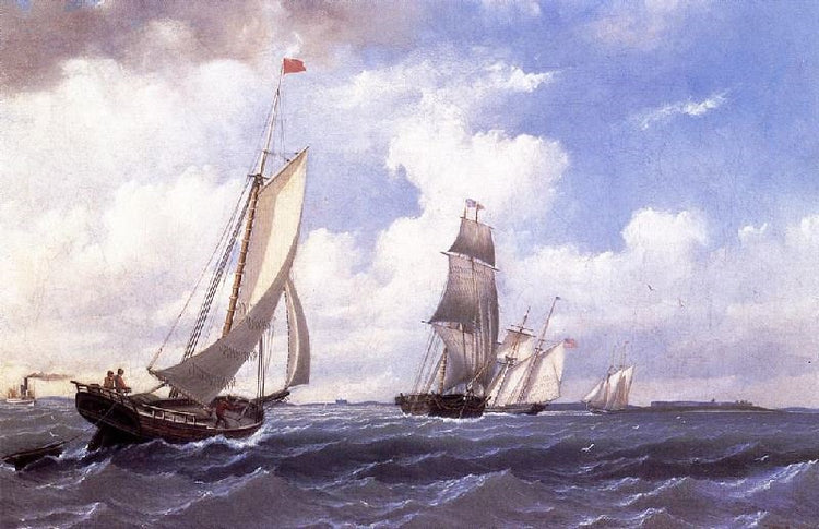 The ’ Mary’ Of Boston Returning To Port by William Bradford