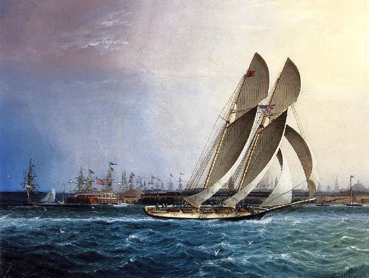 New York Yacht Club ’Comet’ Off The Battery by James E. Buttersworth