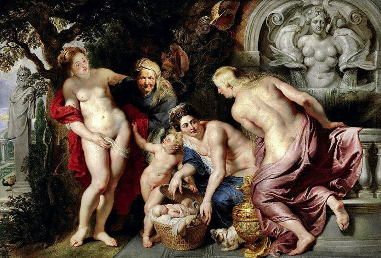 The Discovery Of The Child Erichthonius by Peter Paul Rubens
