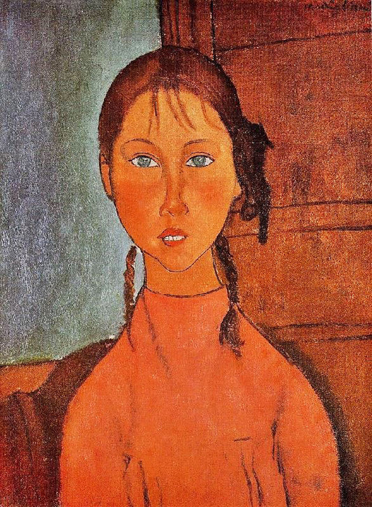 Girl With Pigtails by Amedeo Modigliani