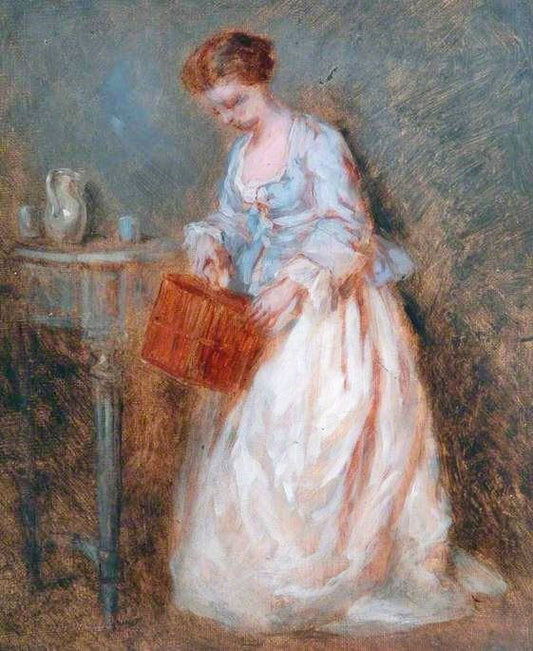 Girl Caging A Bird by Charles Chaplin