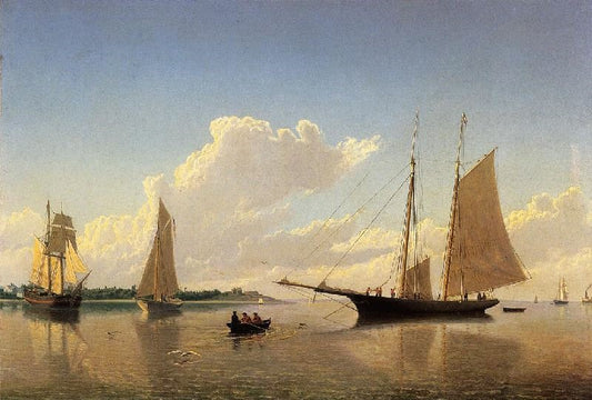 Stowing Sails Off Fairhaven by William Bradford