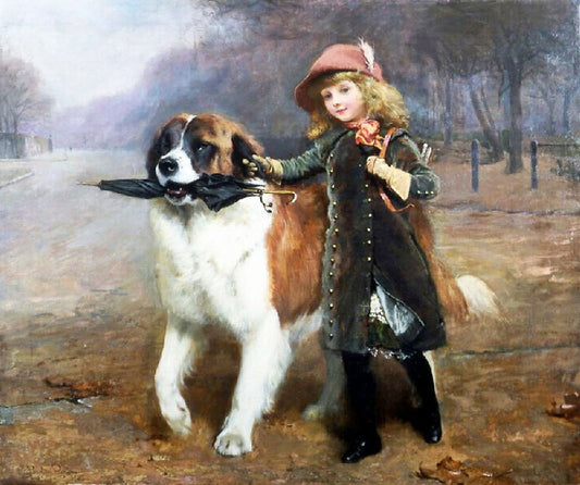 Off To School by Charles Burton Barber