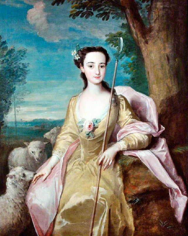 Anne Fairfax As A Shepherdess by Philipe Mercier