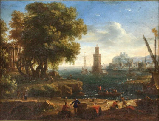 Port Scene by Claude Lorrain (Gellée)